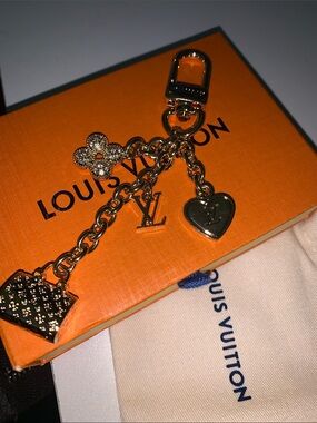 Monogram purse/bag charm keychain with crystals